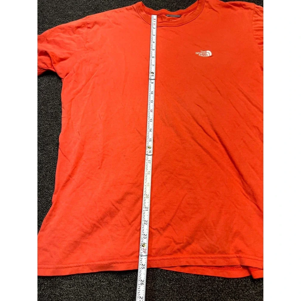 The North Face T Shirt Mens Large Orange Logo Casual Short Sleeve Crew Neck